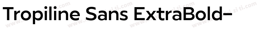 Tropiline Sans ExtraBold字体转换